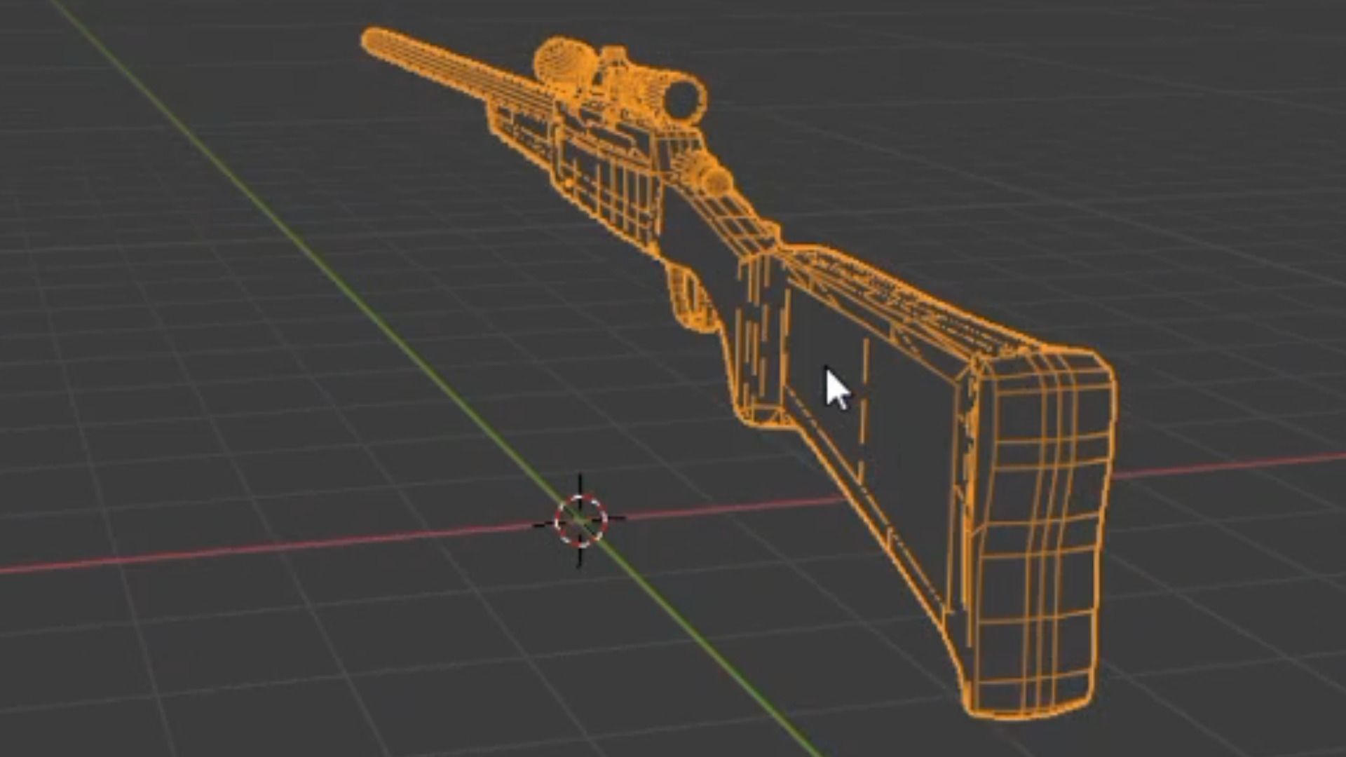 Scoped Bolt Action Sniper Rifle Low-poly 3D model_14