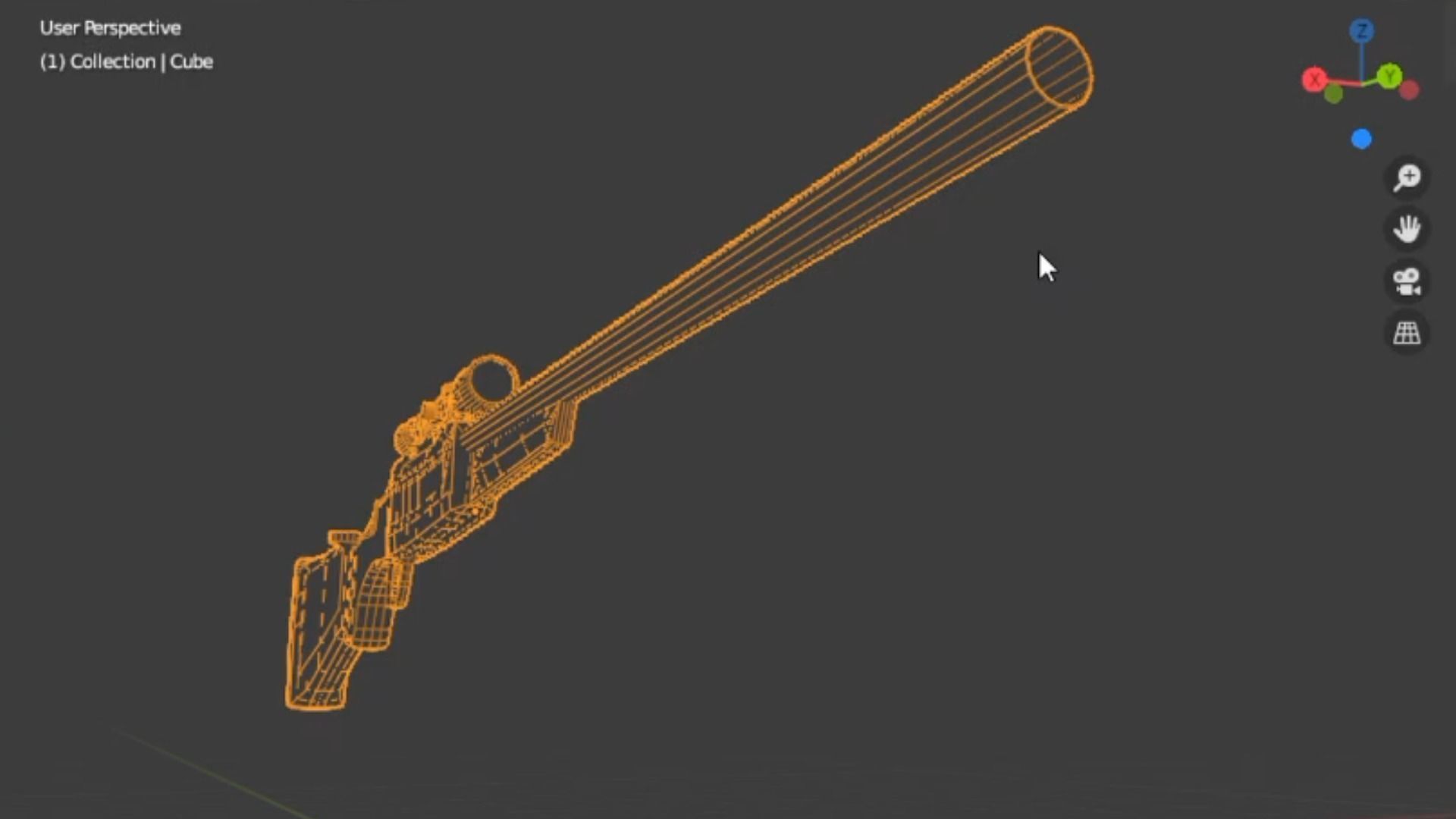 Scoped Bolt Action Sniper Rifle Low-poly 3D model_15
