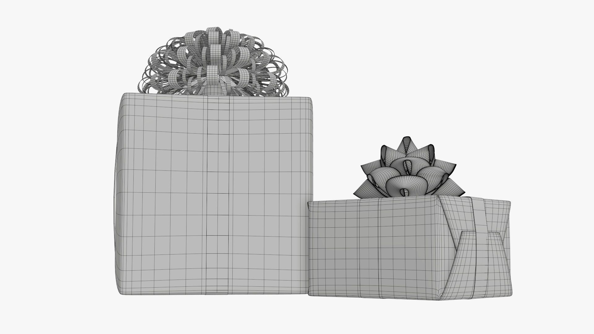 Wrapped Christmas gifts 04 3D model_6