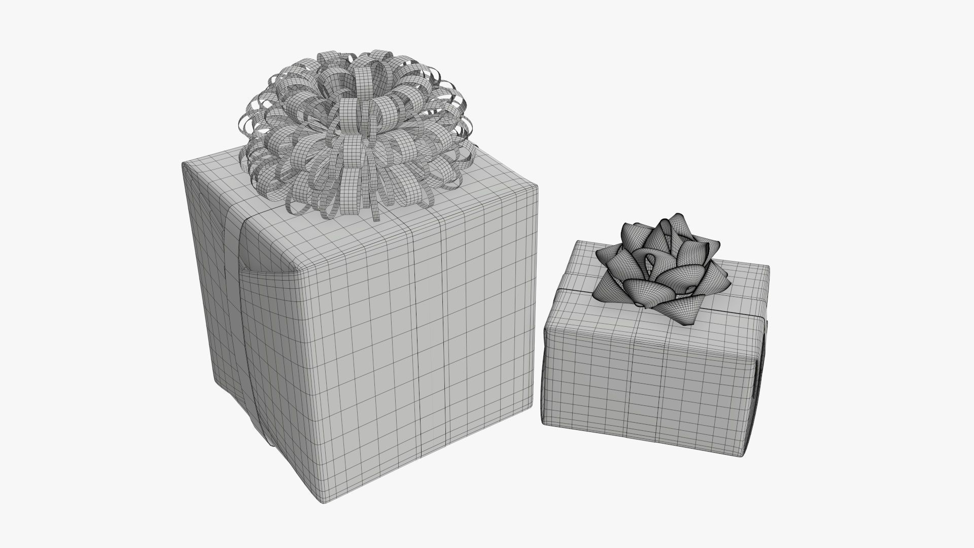 Wrapped Christmas gifts 04 3D model_4