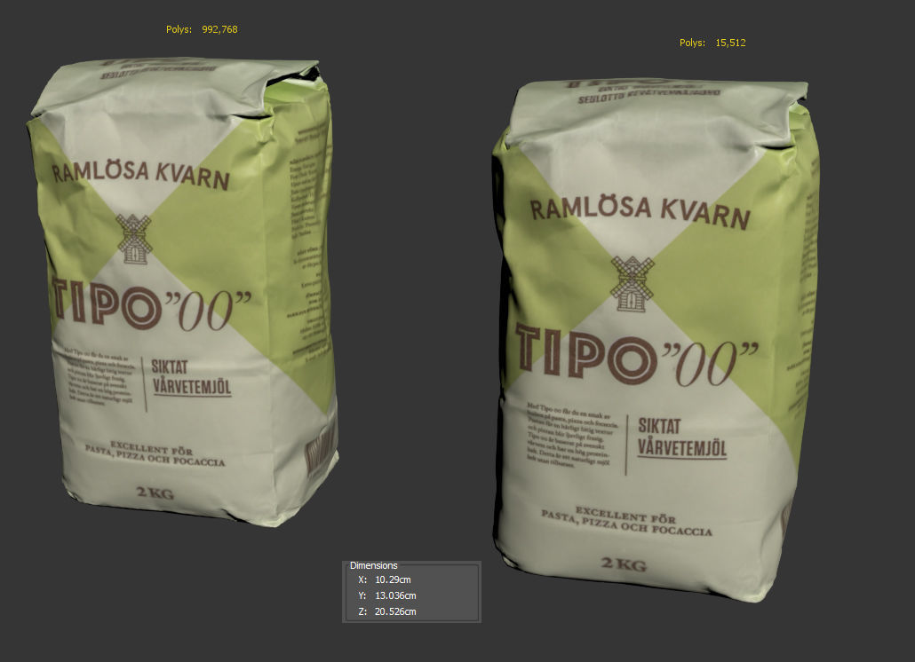 Flour Bag 3D model_8