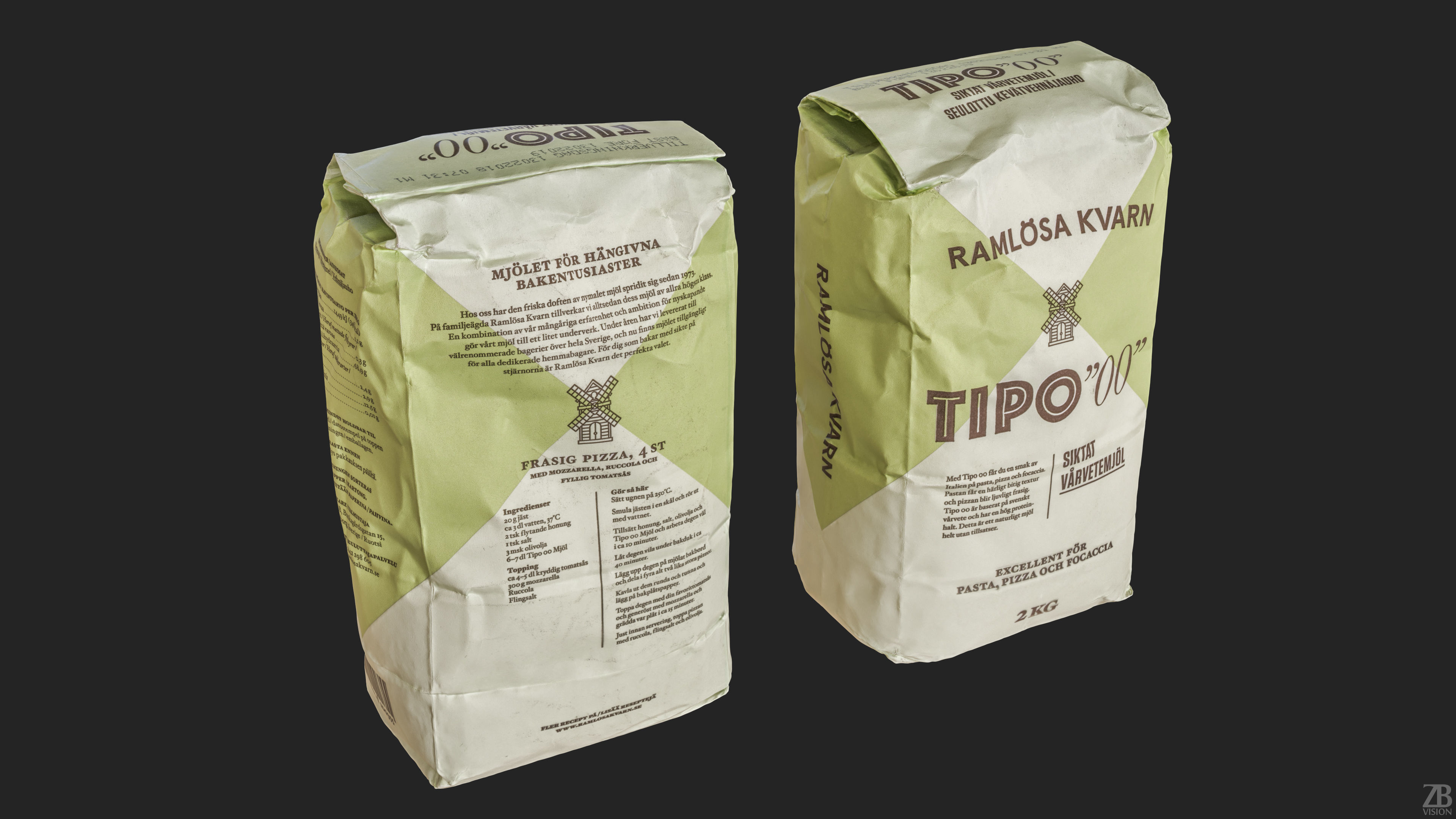 Flour Bag 3D model_4