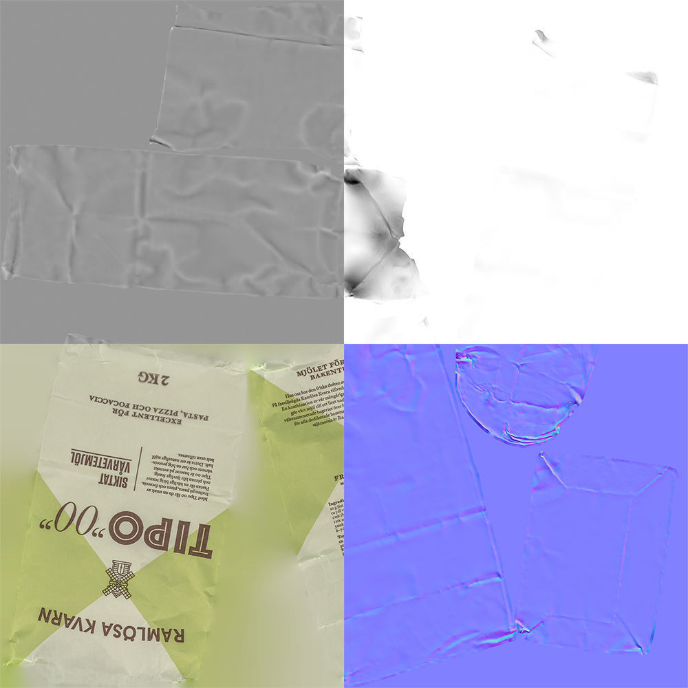 Flour Bag 3D model_9