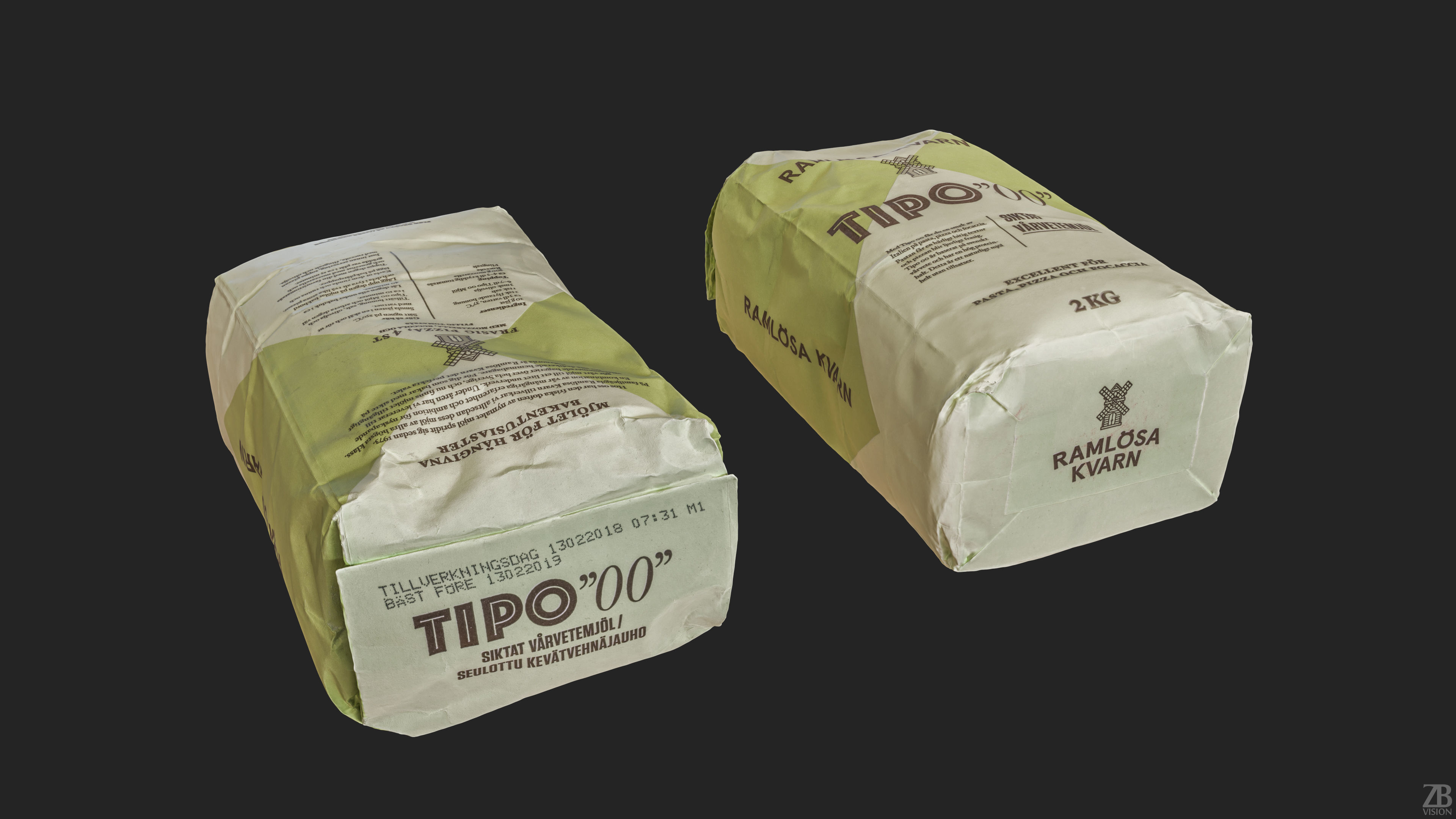 Flour Bag 3D model_6