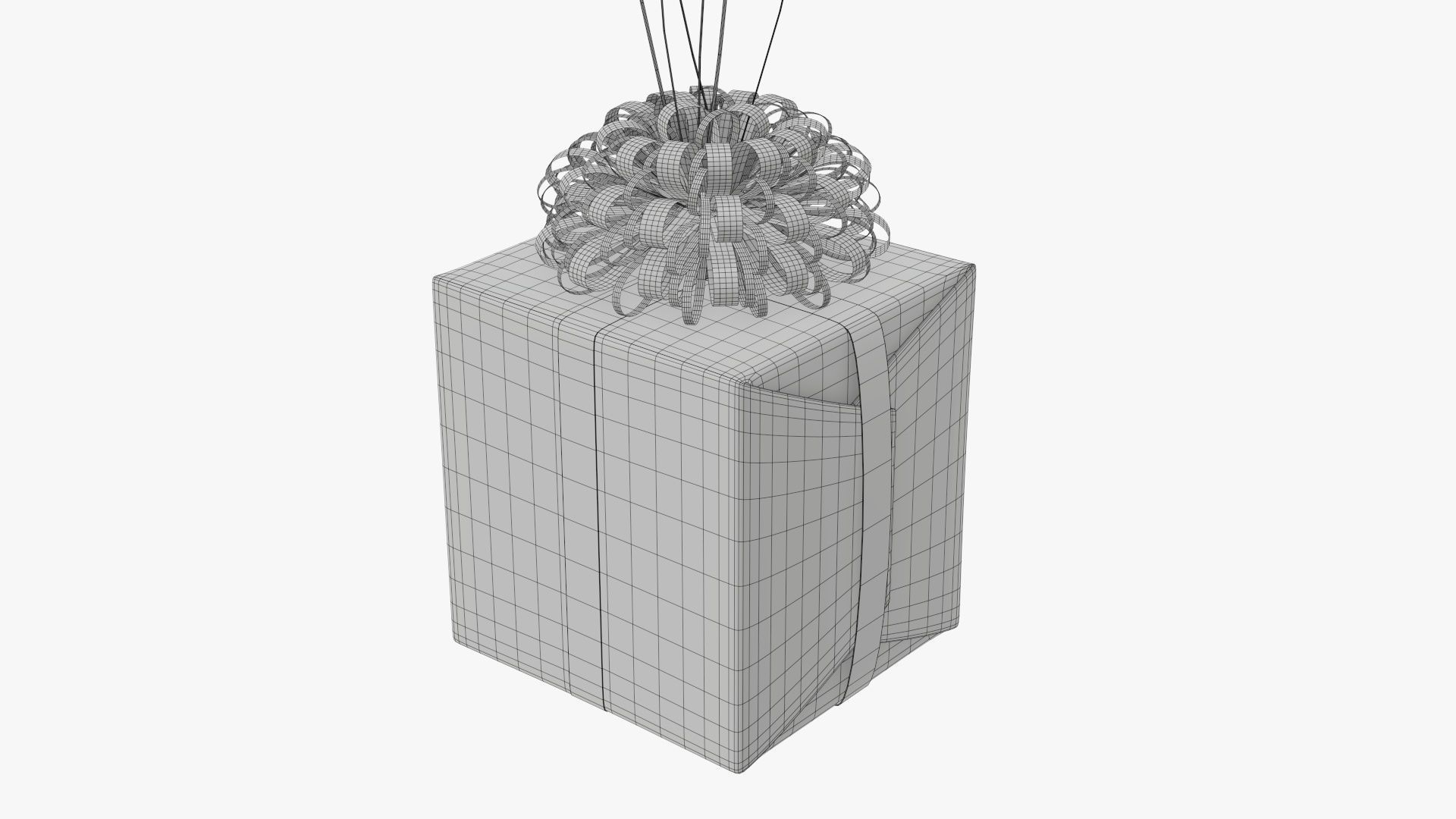  Wrapped Christmas gifts 05 with balloons 3D model_6