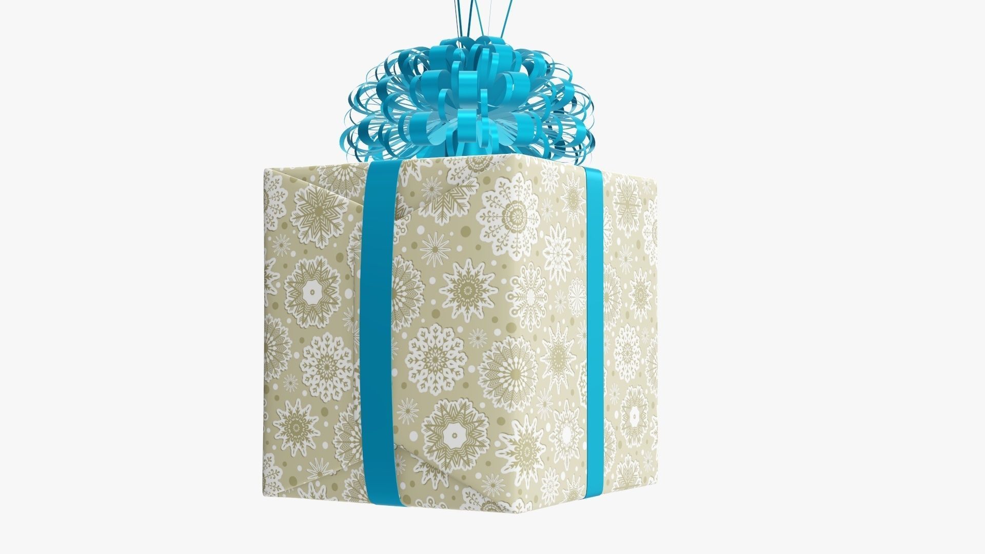  Wrapped Christmas gifts 05 with balloons 3D model_2