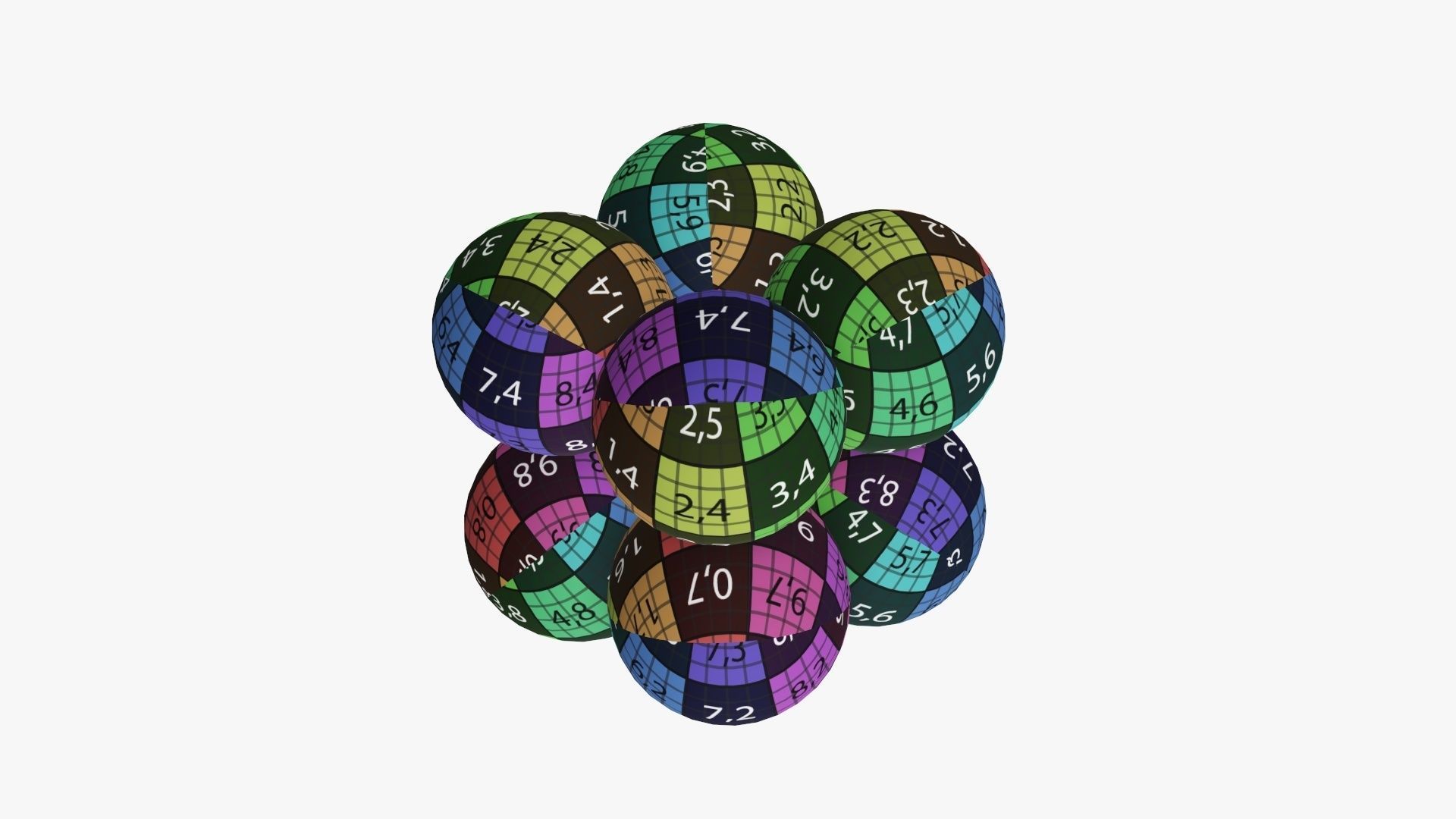  Wrapped Christmas gifts 05 with balloons 3D model_14