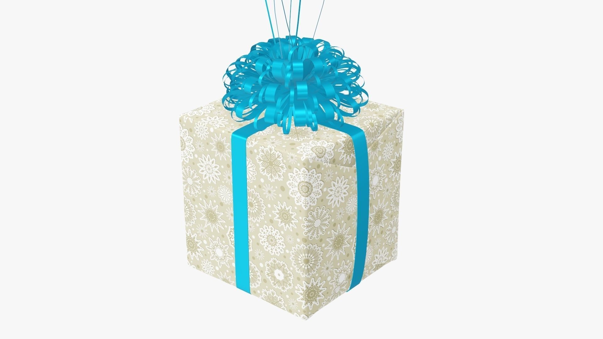  Wrapped Christmas gifts 05 with balloons 3D model_1
