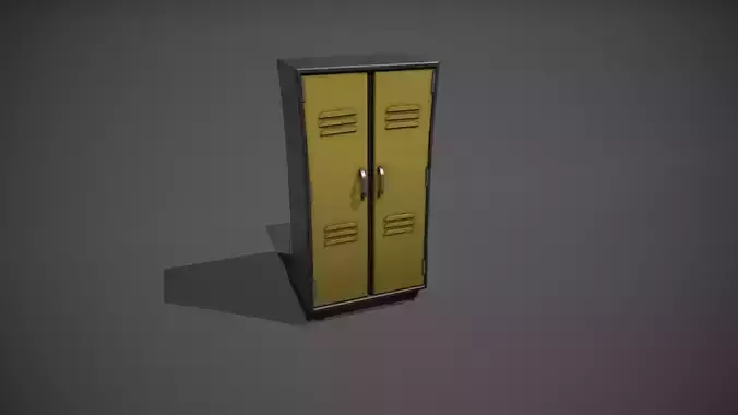 Yellow and Black Stylized Locker