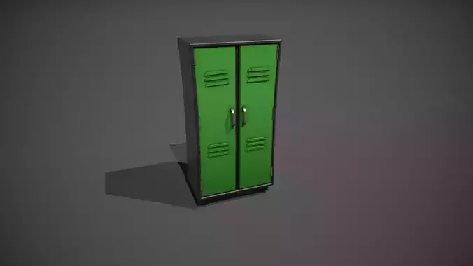 Green and Black Stylized Locker