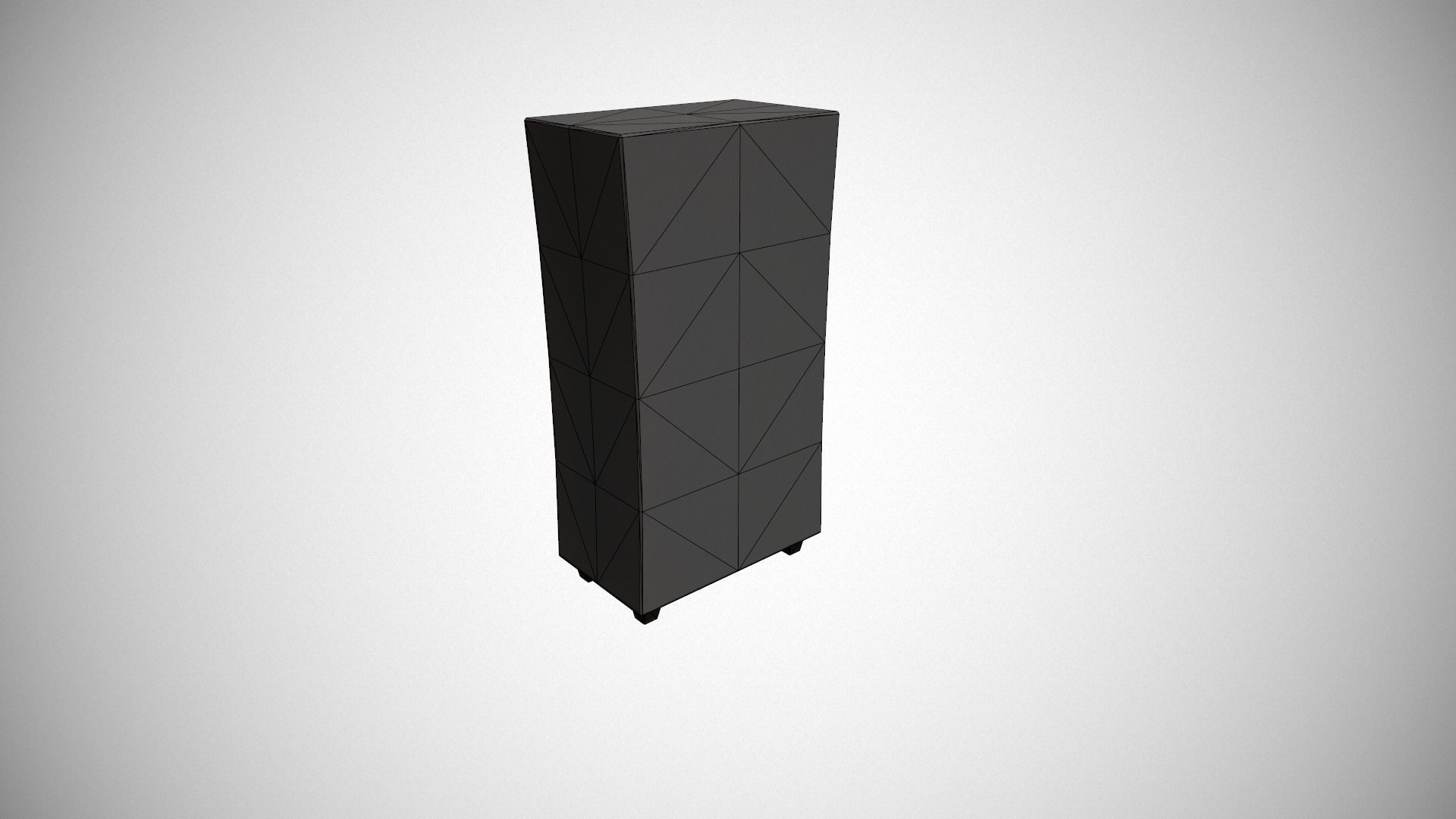 Green and Black Stylized Locker Low-poly 3D model_18