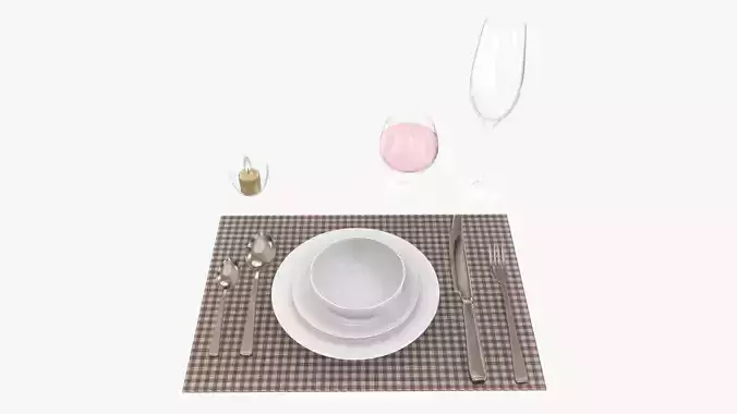 Tableware set glass bowl spoon fork