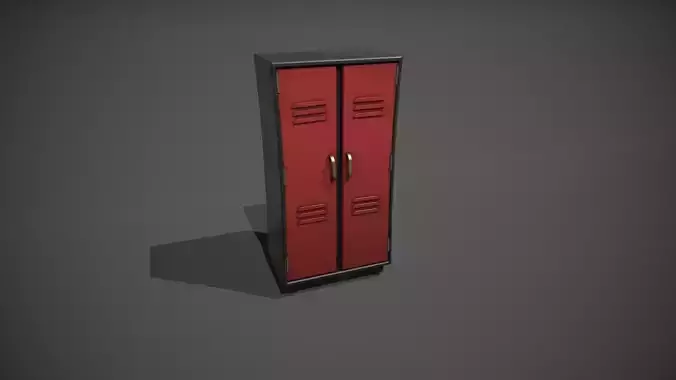 Red and Black Stylized Locker