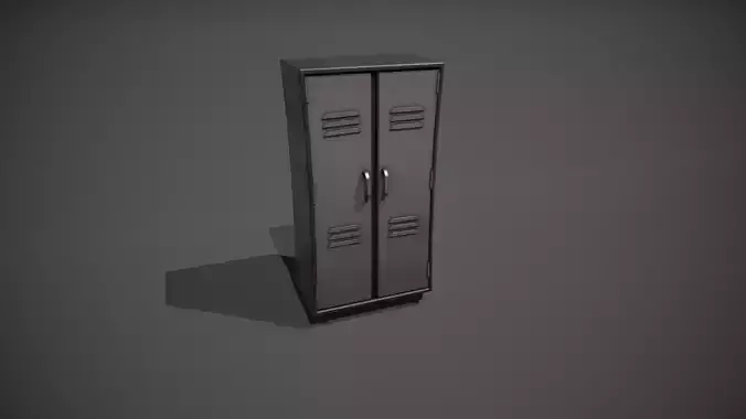 Grey and Black Stylized Locker