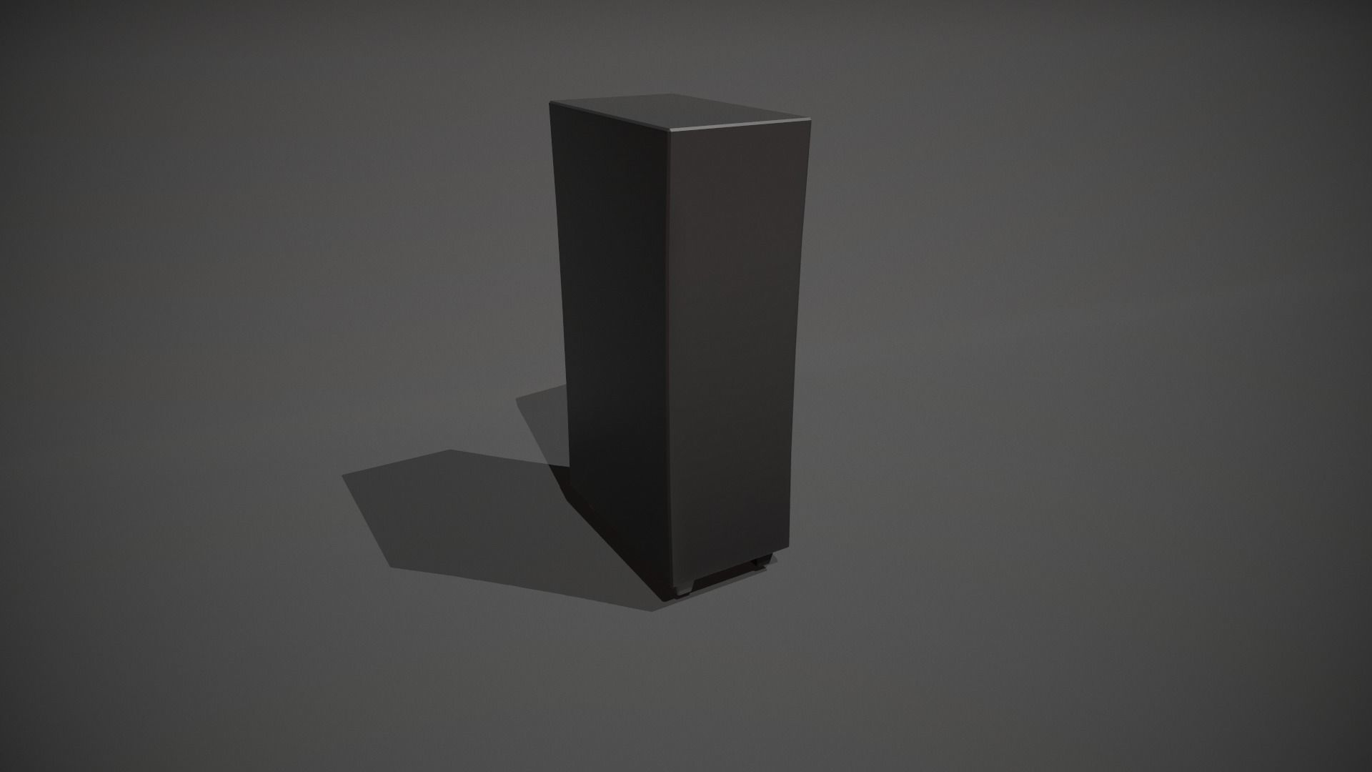 Light Blue and Black Stylized Locker Low-poly 3D model_3