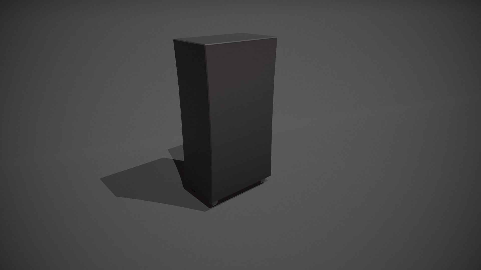 Light Blue and Black Stylized Locker Low-poly 3D model_6