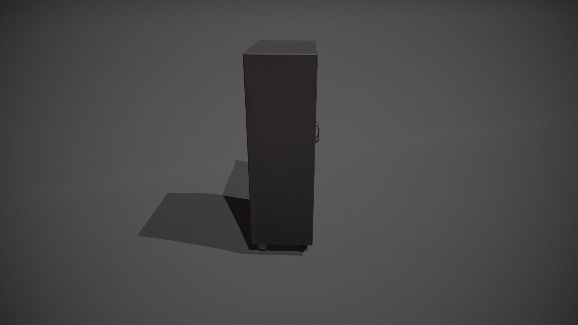 Light Blue and Black Stylized Locker Low-poly 3D model_2