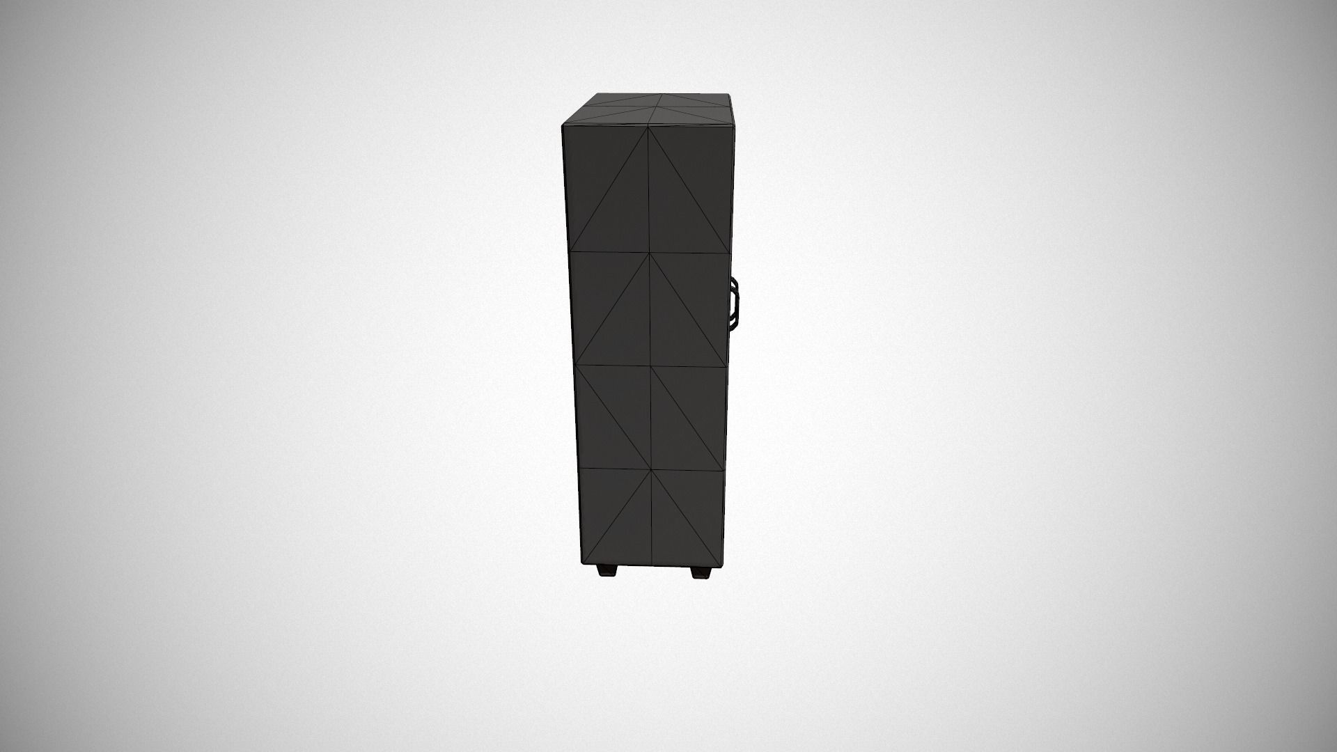Blue and Black Stylized Locker Low-poly 3D model_14