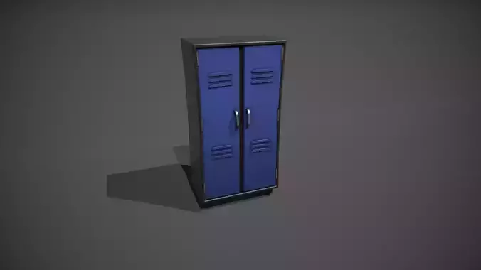 Blue and Black Stylized Locker