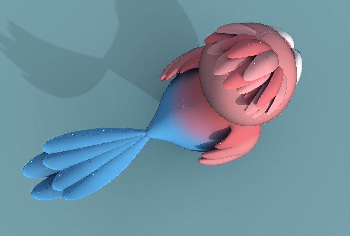 Cartoon Bird Low-poly 3D model_9