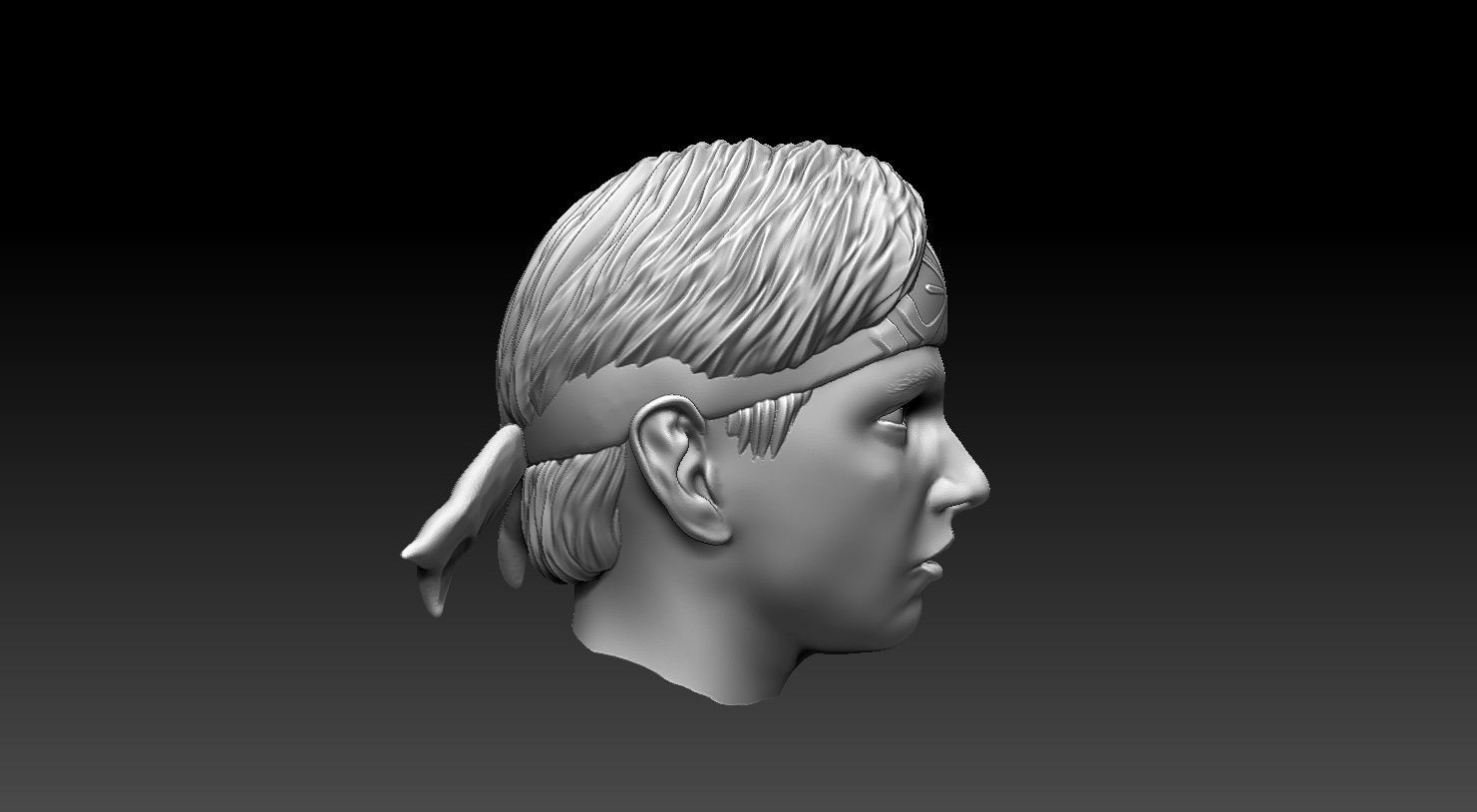 DANIEL LARUSSO HEAD -RALPH MACCHIO -PRINTABLE 3D print model_5