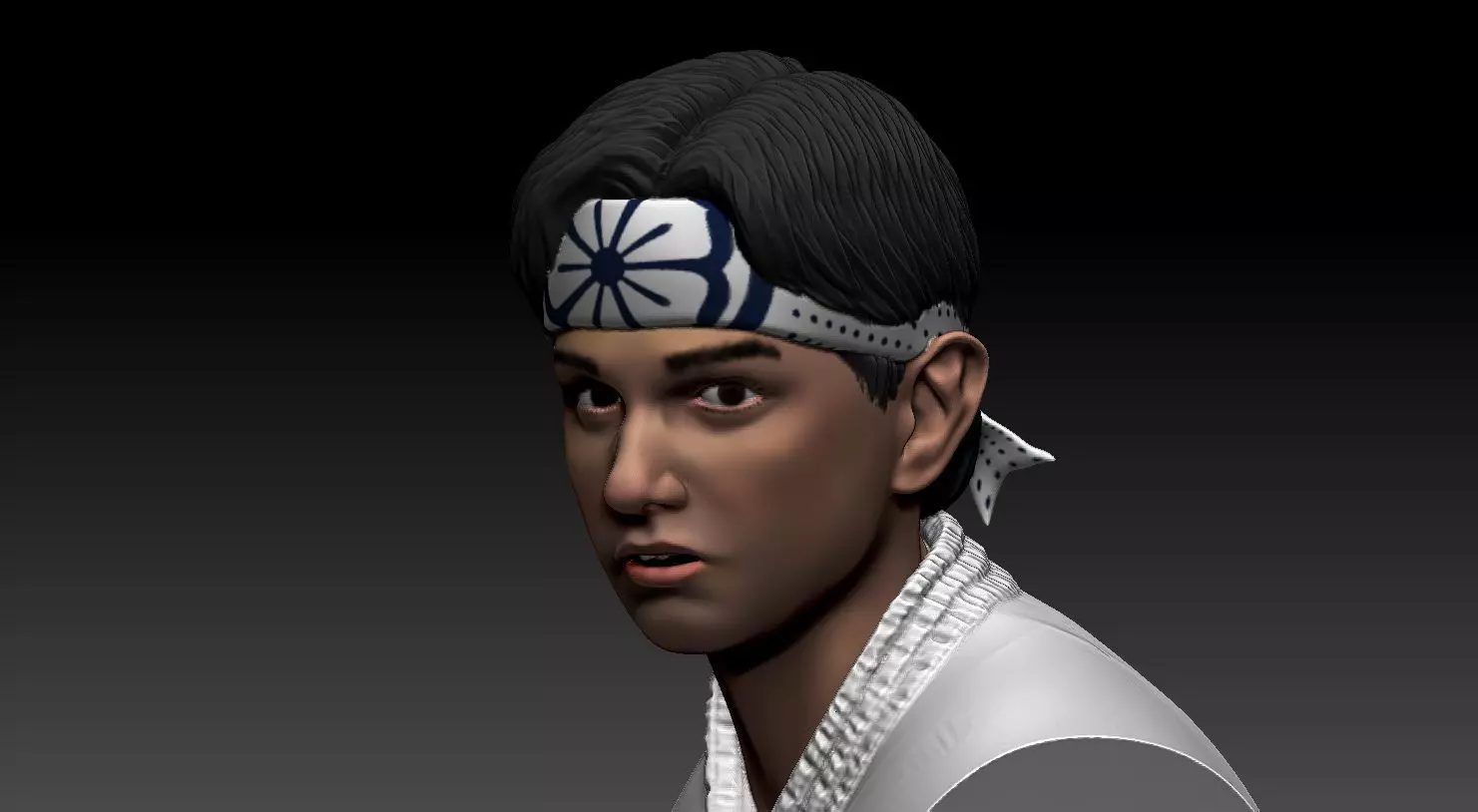 DANIEL LARUSSO HEAD -RALPH MACCHIO -PRINTABLE 3D print model_0