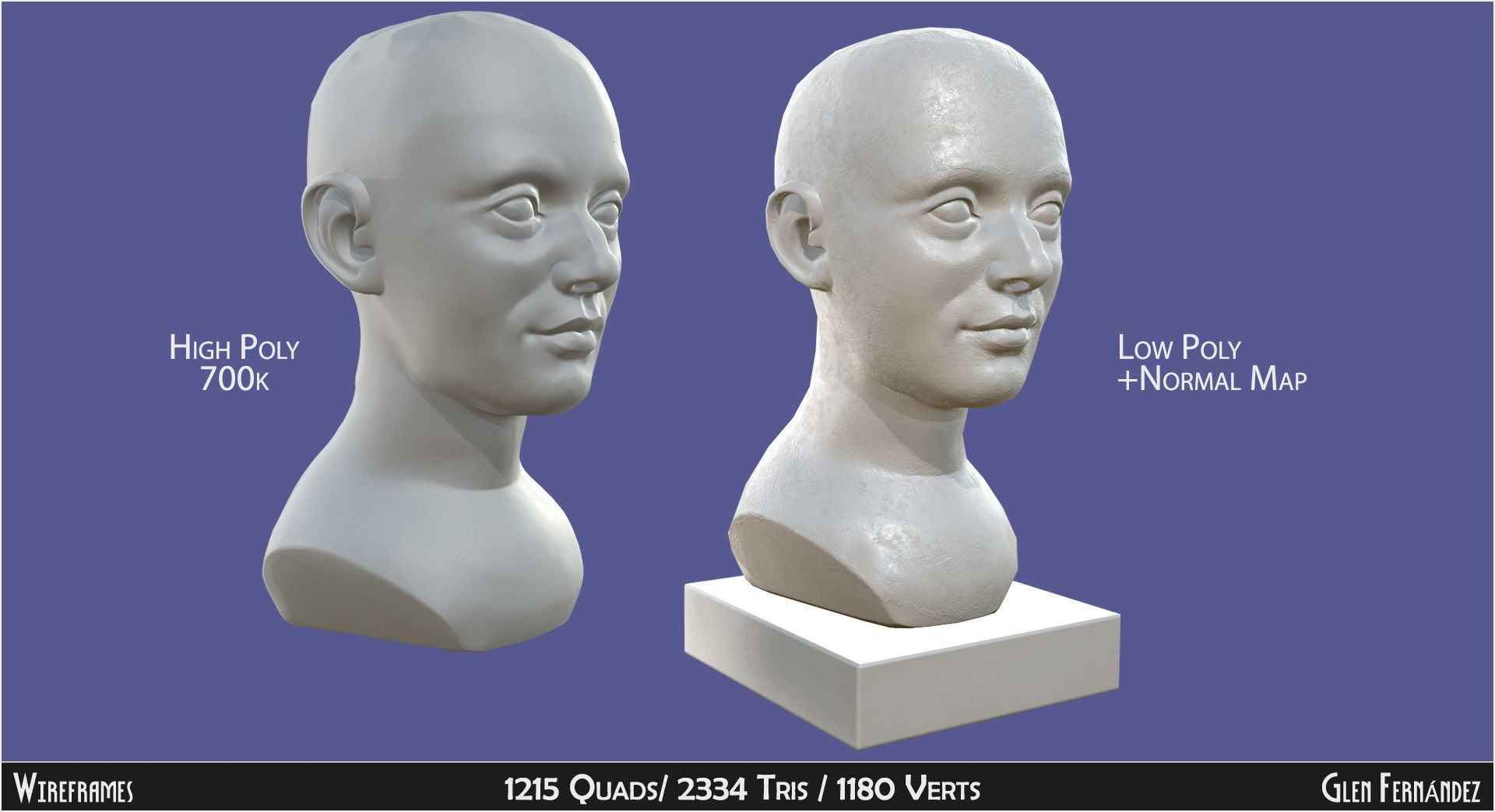 Antique Wooden Head Mannequin for Hats Wigs and Helmets Low-poly 3D model_6