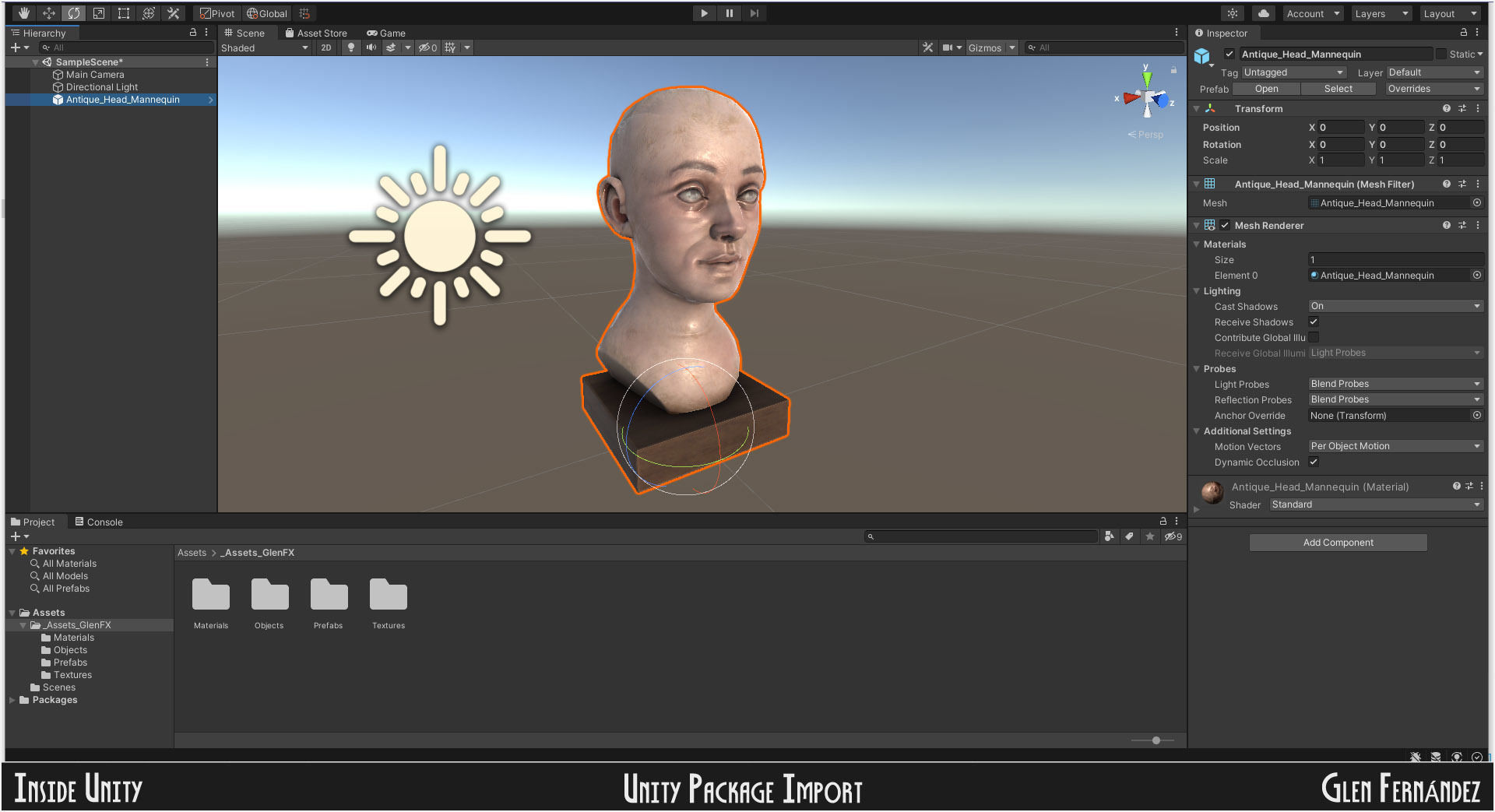 Antique Wooden Head Mannequin for Hats Wigs and Helmets Low-poly 3D model_8