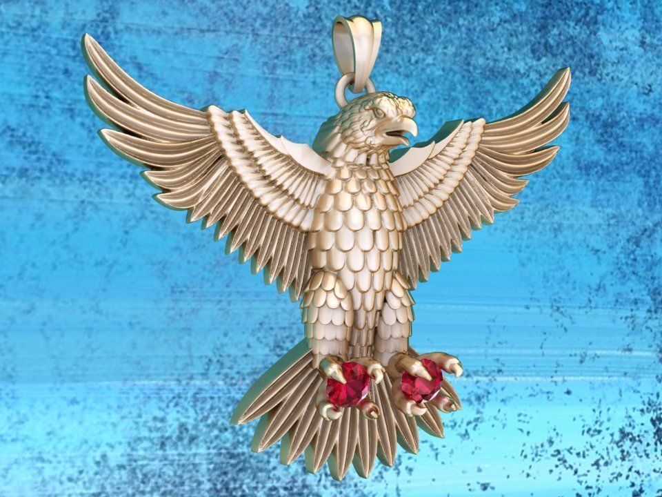 Eagle  Pendant - 60 mm 3D print model_2