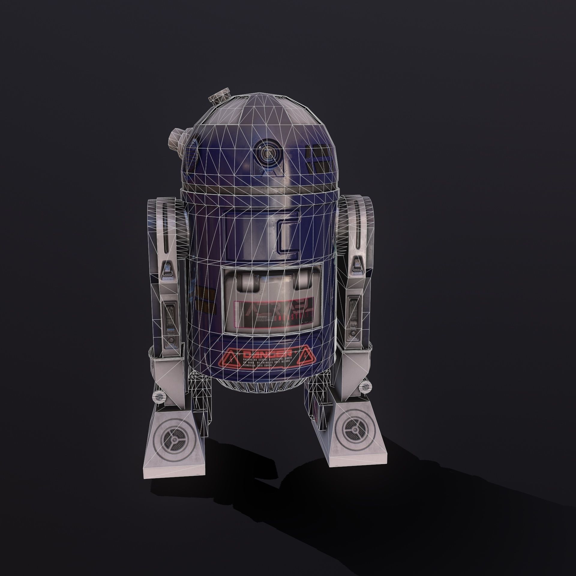 Droid v1 Low-poly 3D model_14