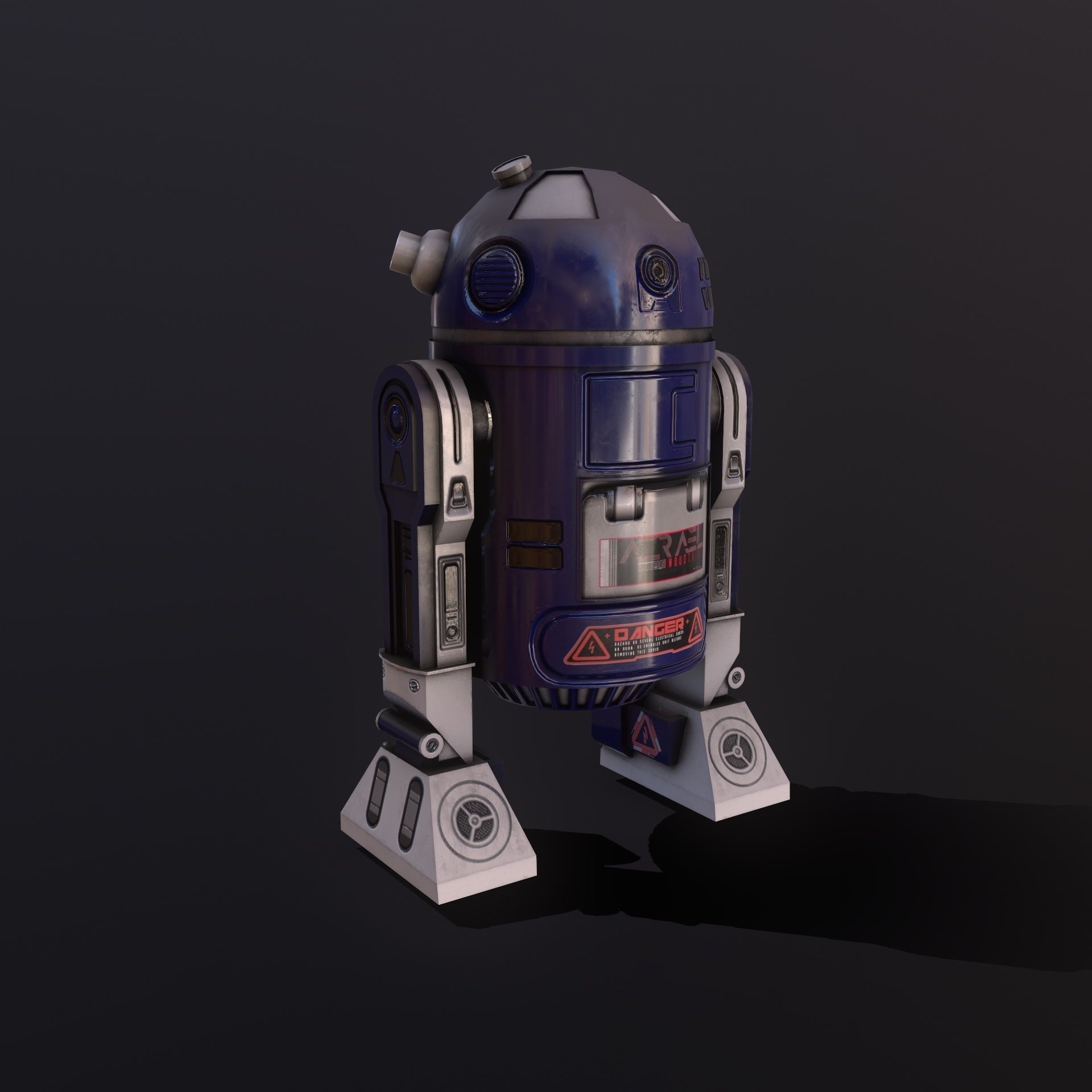 Droid v1 Low-poly 3D model_2