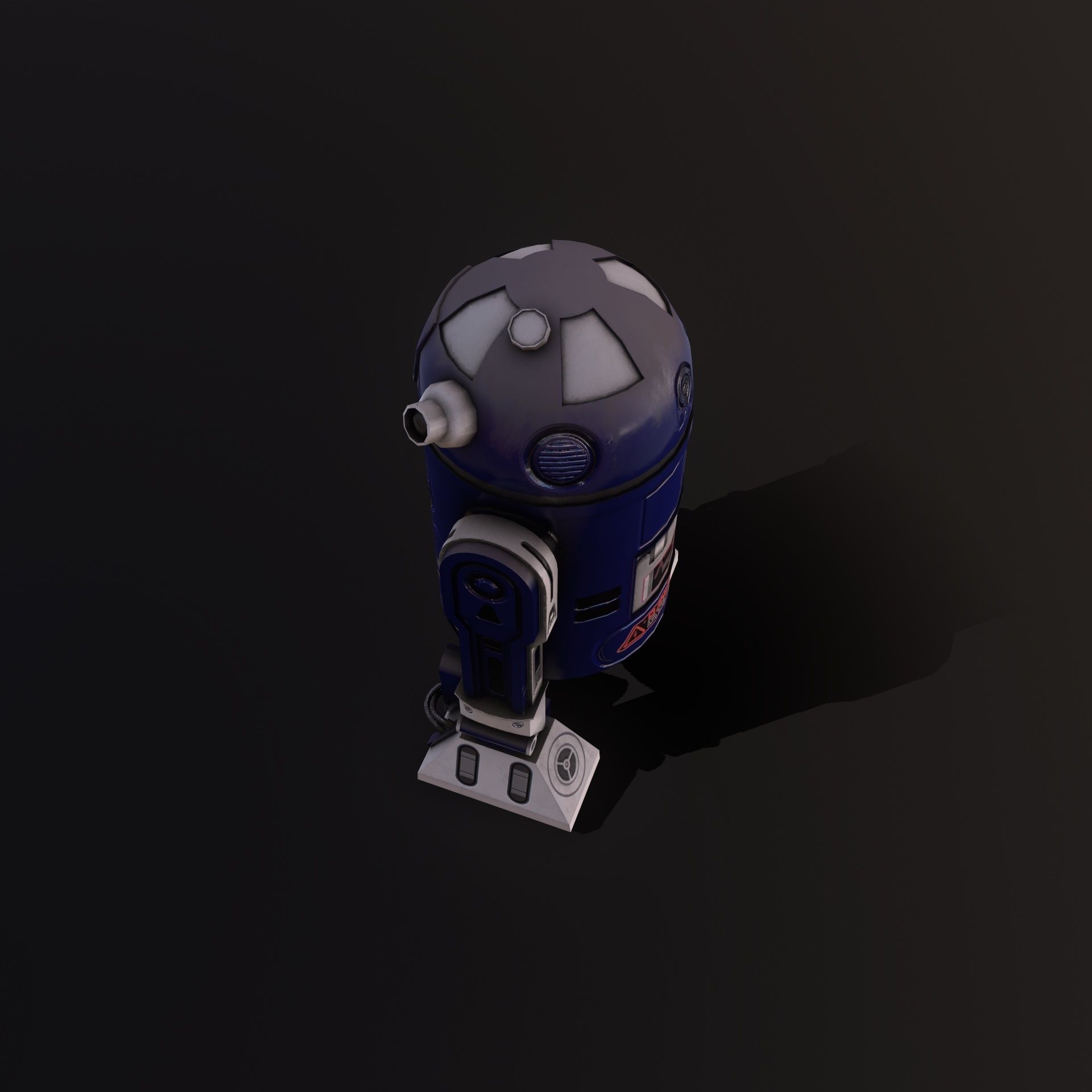 Droid v1 Low-poly 3D model_4