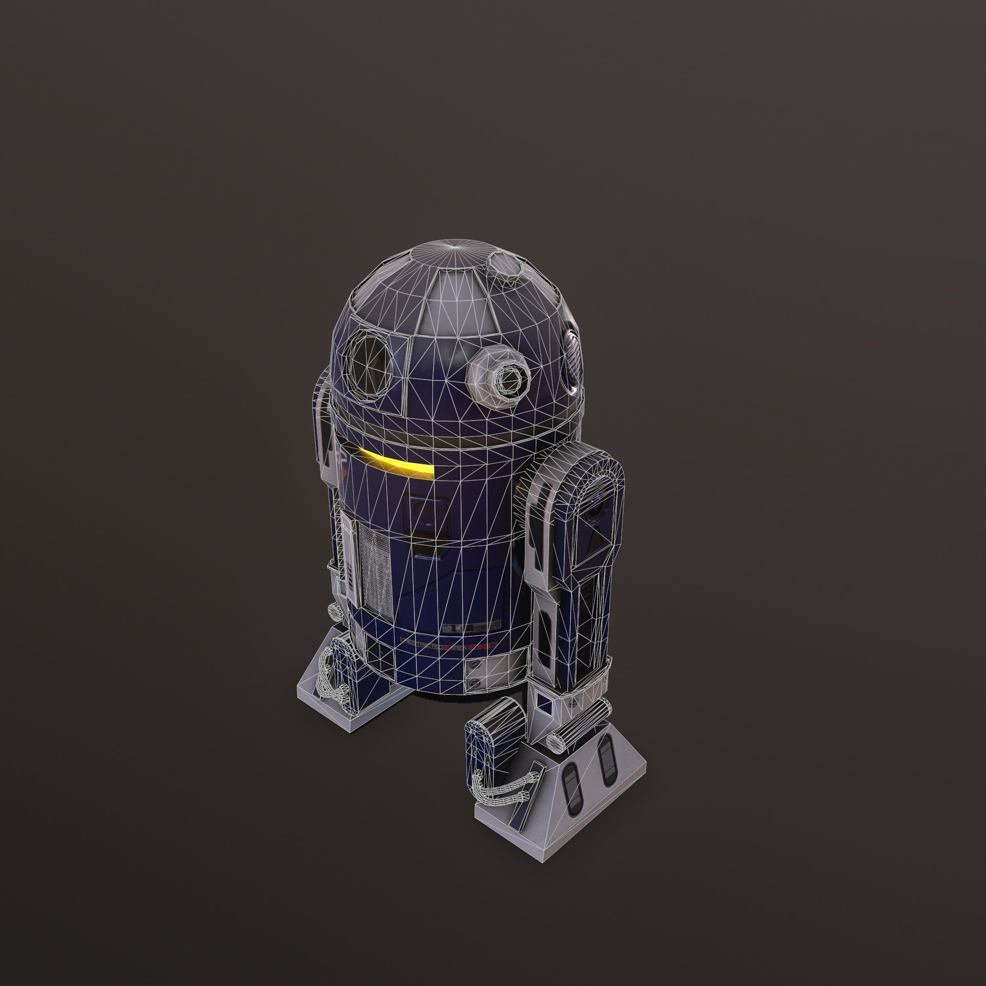 Droid v1 Low-poly 3D model_16