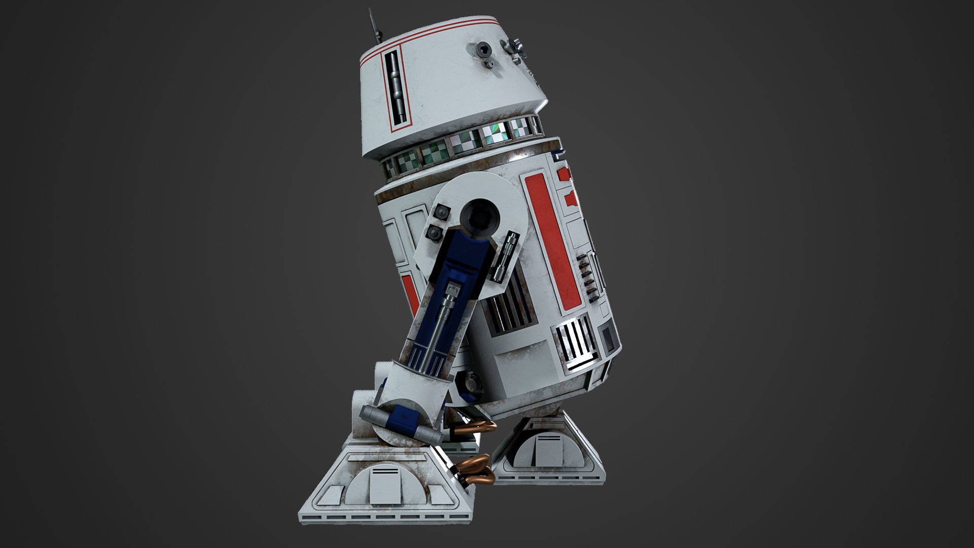 R5 - D4 Star Wars 3D model_5
