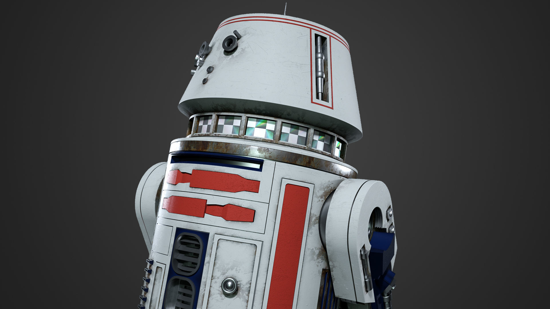 R5 - D4 Star Wars 3D model_8