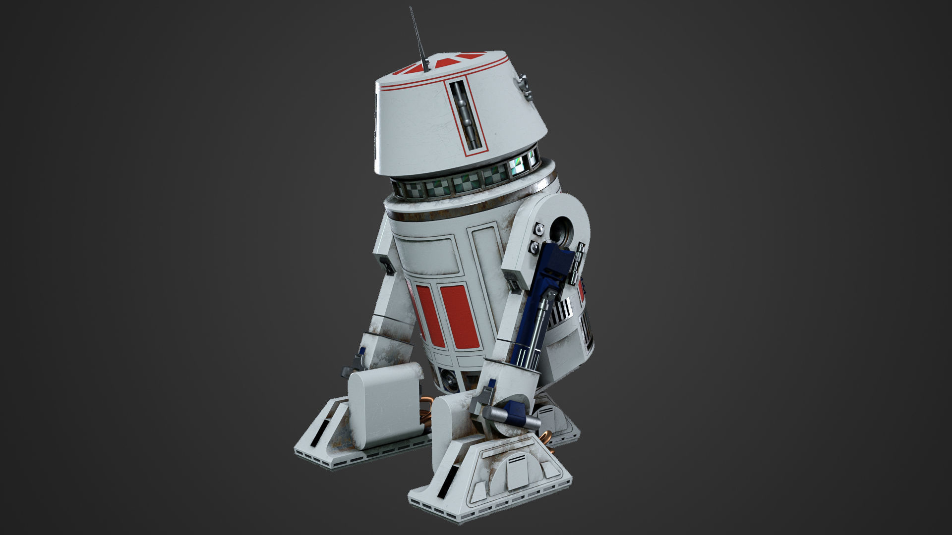 R5 - D4 Star Wars 3D model_6