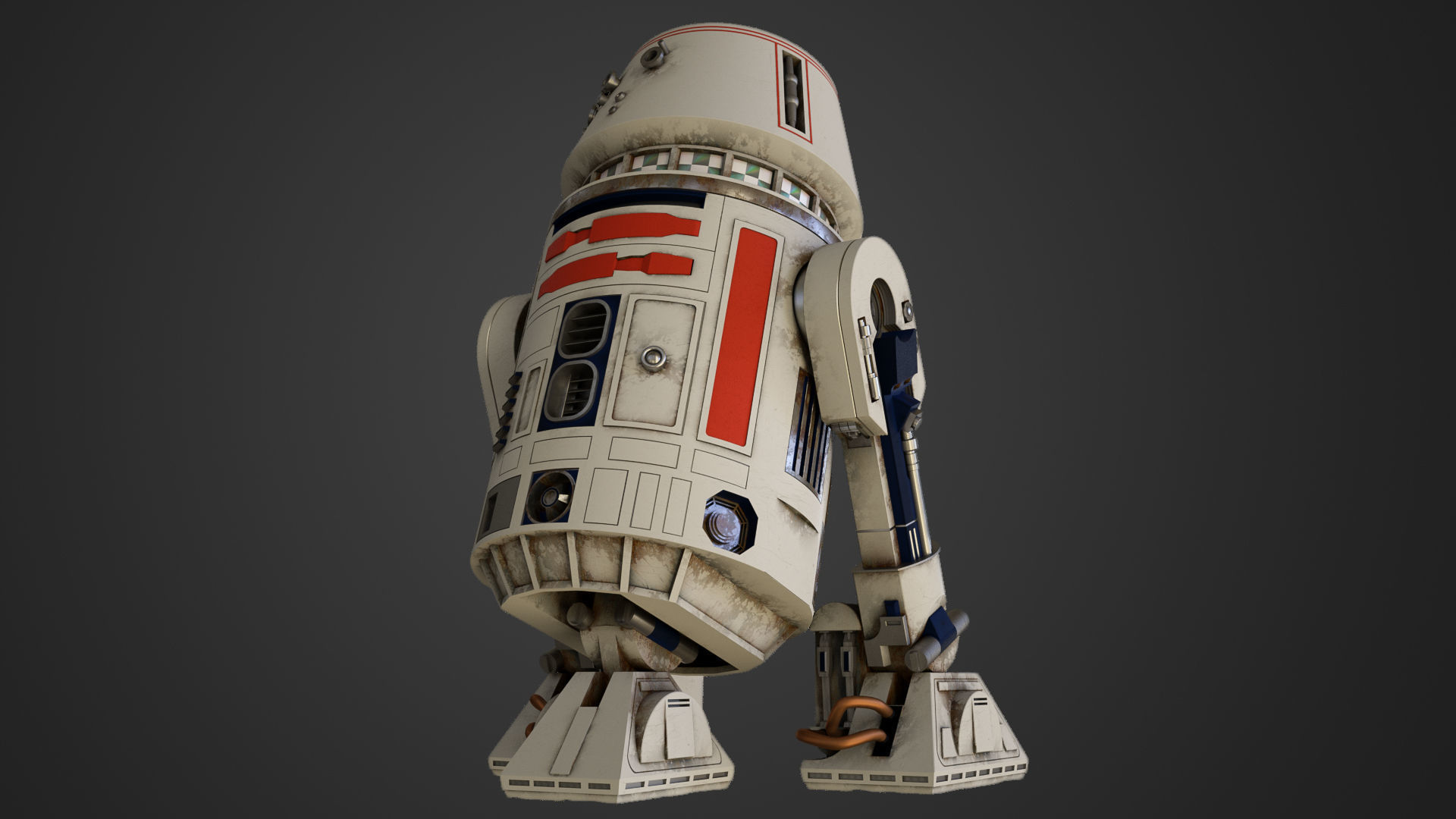 R5 - D4 Star Wars 3D model_1