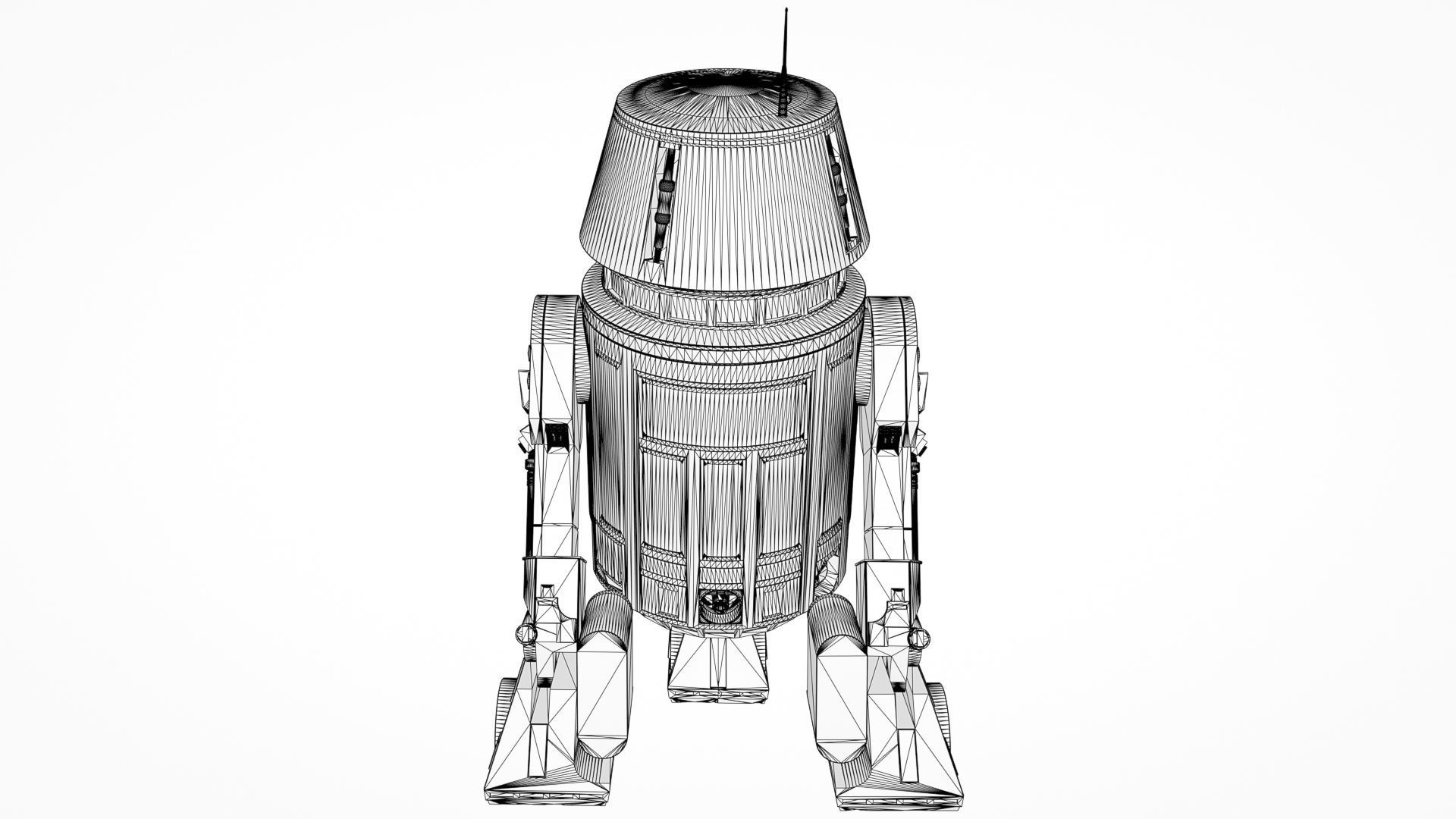 R5 - D4 Star Wars 3D model_12