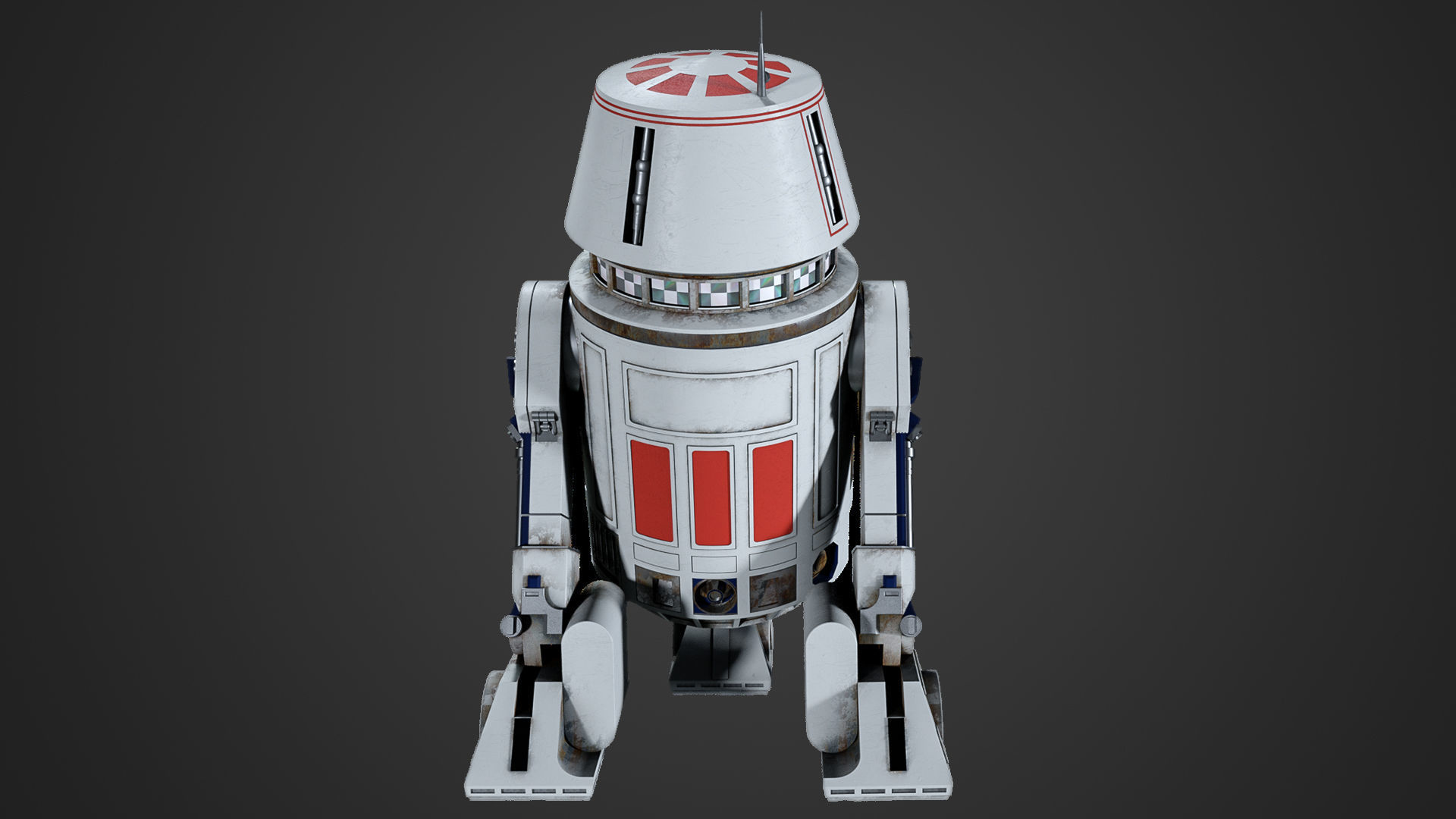 R5 - D4 Star Wars 3D model_7