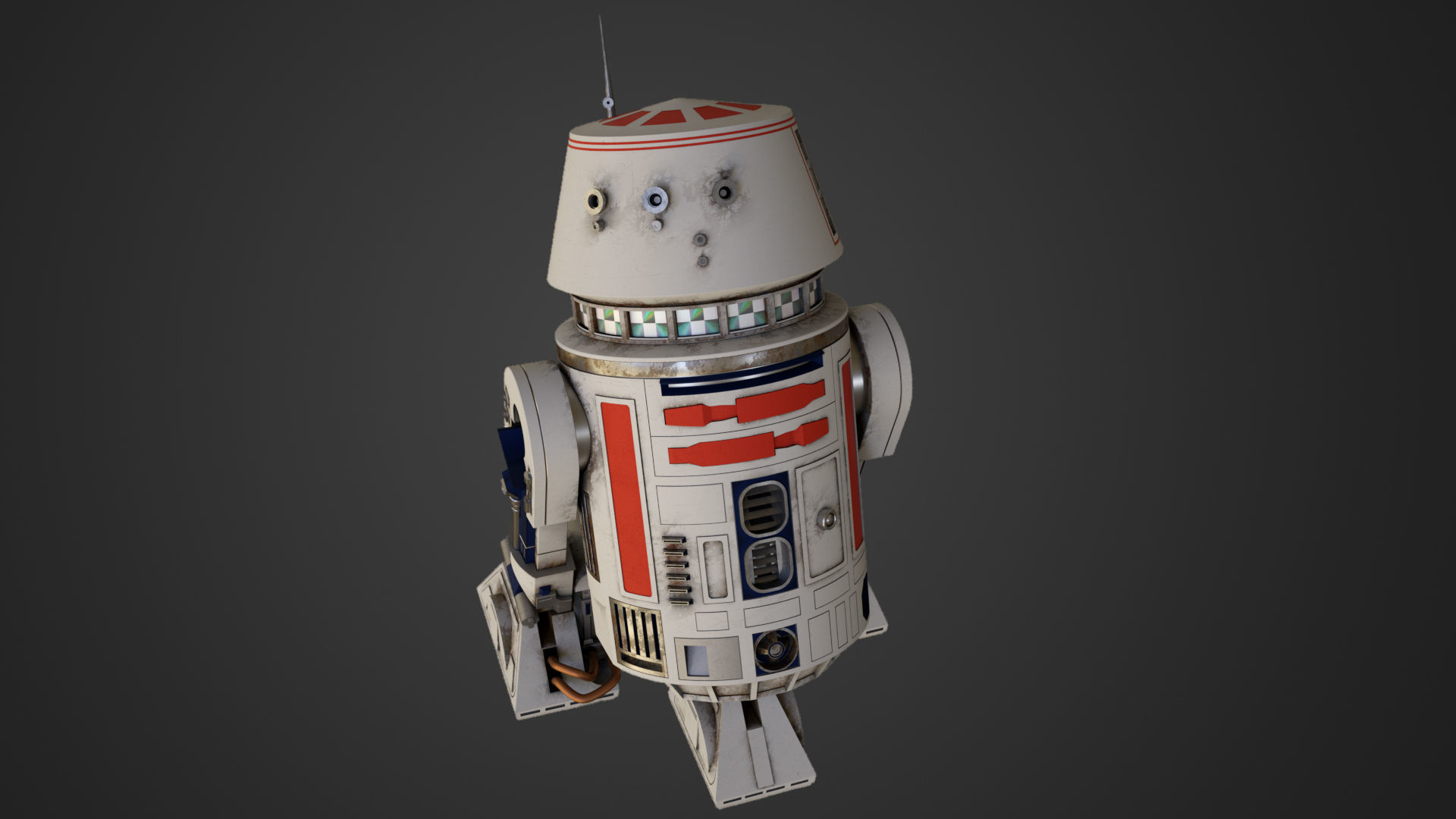 R5 - D4 Star Wars 3D model_2