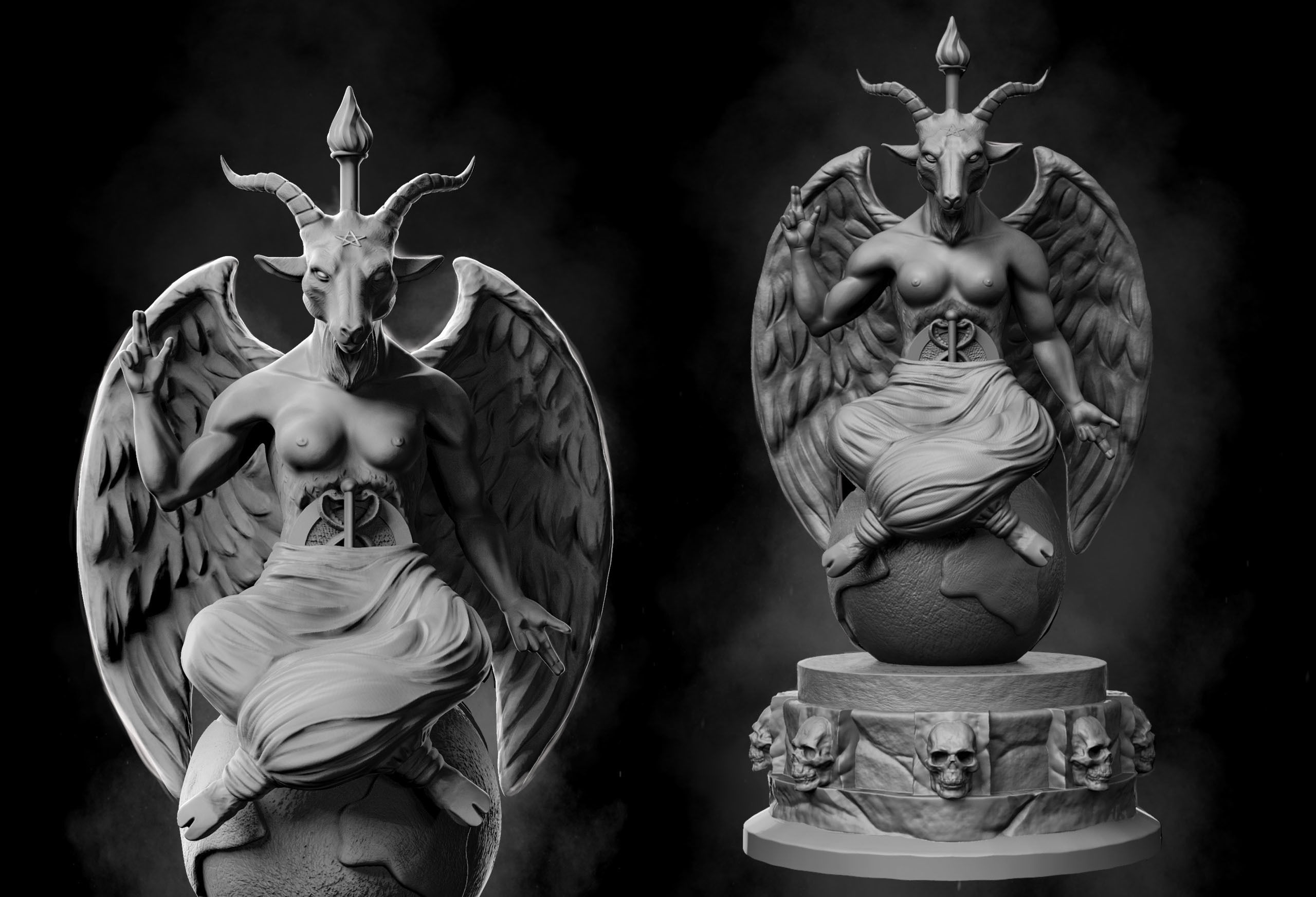 Baphomet 3D print model_1