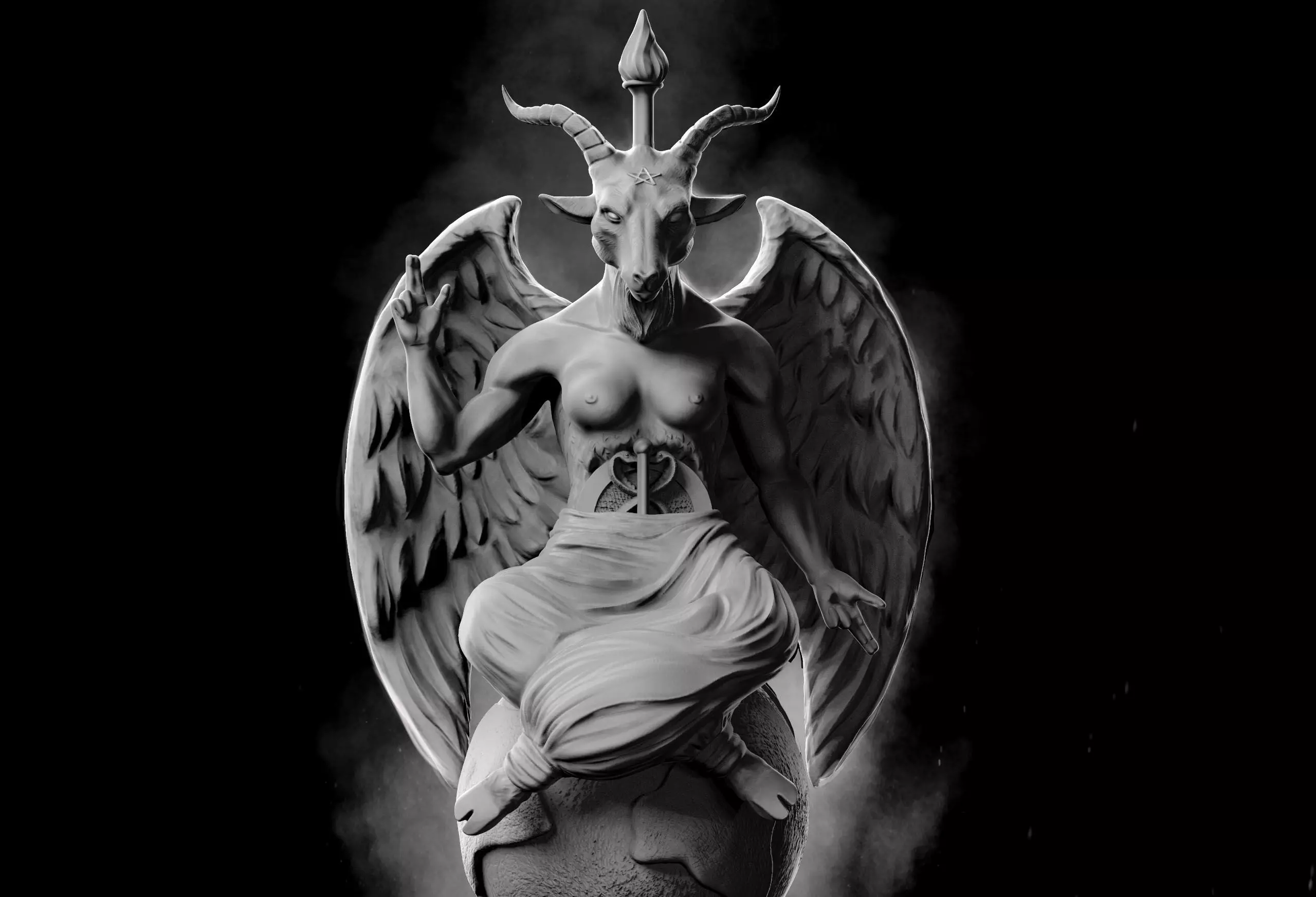 Baphomet 3D print model_0