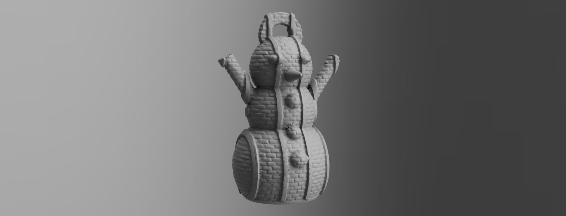 bonhomme de neige X75    3Dprint  3D print model_78