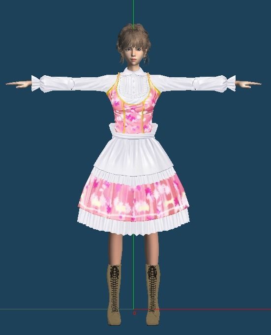 Unity Humanoid Model Female 030 Free 3D model_7