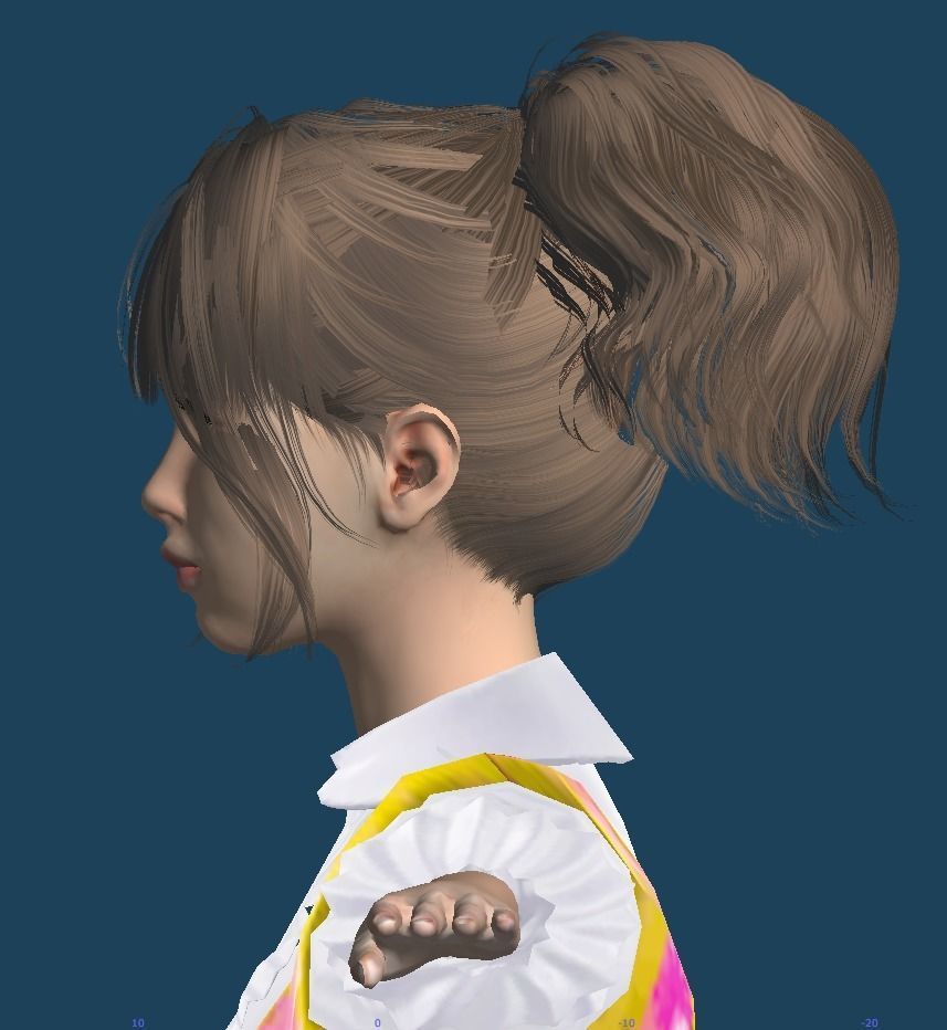 Unity Humanoid Model Female 030 Free 3D model_5