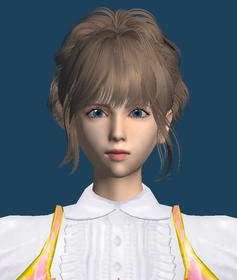 Unity Humanoid Model Female 030 Free 3D model_4