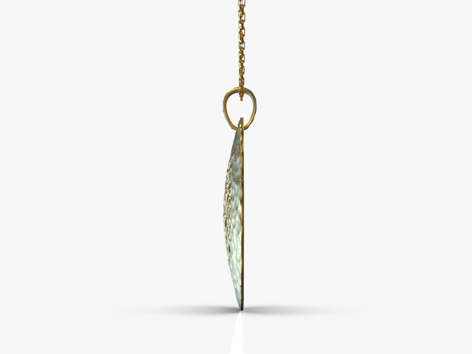 Pendant silver with circle 3D print model_3