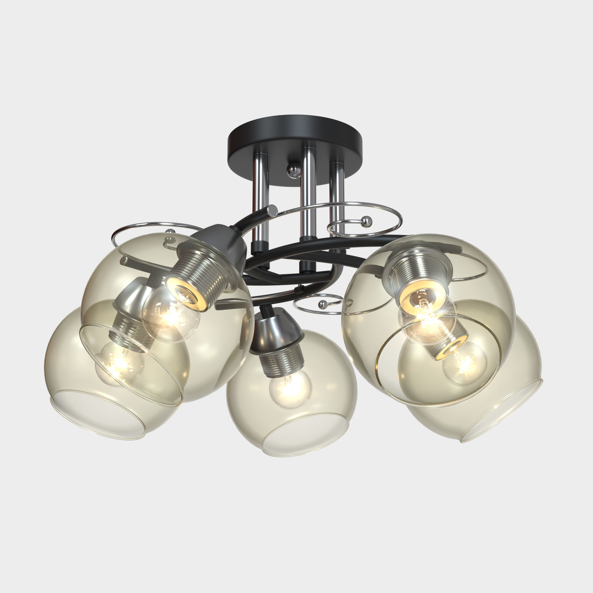 Ceiling chandelier Melefa 3507 - 5C 3D model_1