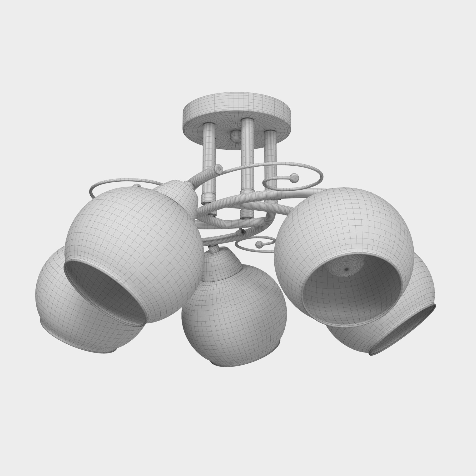 Ceiling chandelier Melefa 3507 - 5C 3D model_2