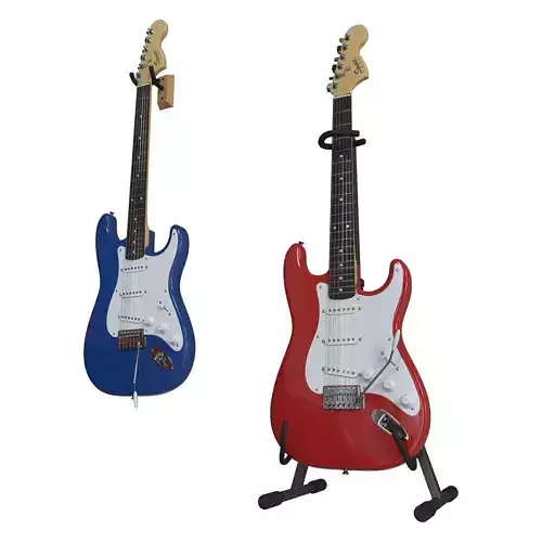 Electric Guitar Squier Affinity Stratocaster - Blue and Red